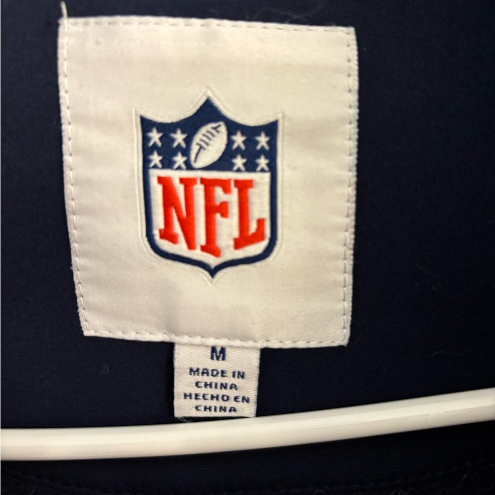 NFL New England Patriots Blue and White Windbreaker Jacket - Picture 2 of 3